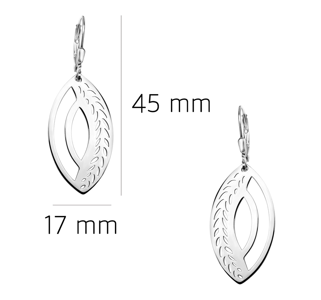 Oval Ohrhänger in 925 Silber