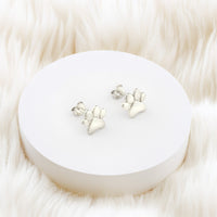 Pfote Ohrstecker in 925 Silber