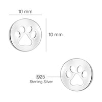 Pfote Ohrstecker in 925 Silber