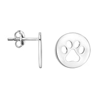 Pfote Ohrstecker in 925 Silber