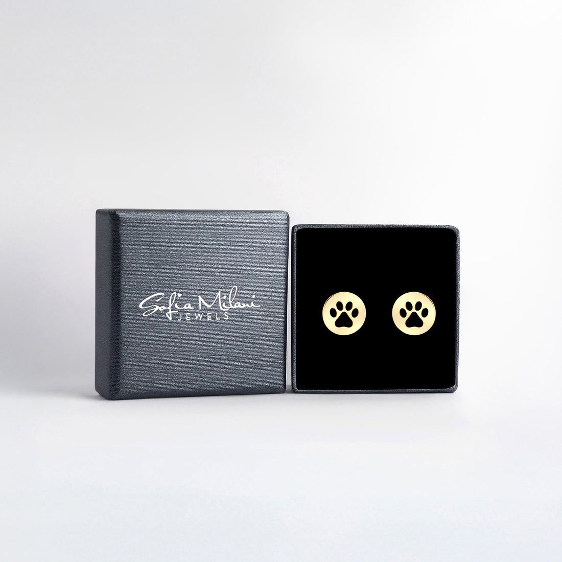 Pfote Ohrstecker in 925 Silber