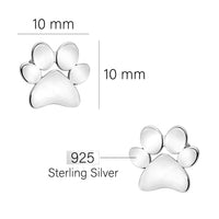 Pfote Ohrstecker in 925 Silber