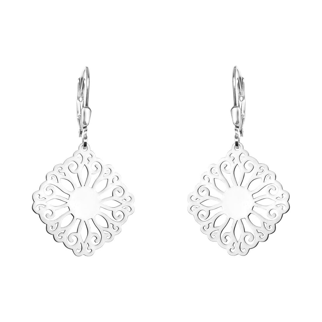 Ornament Ohrhänger in 925 Silber