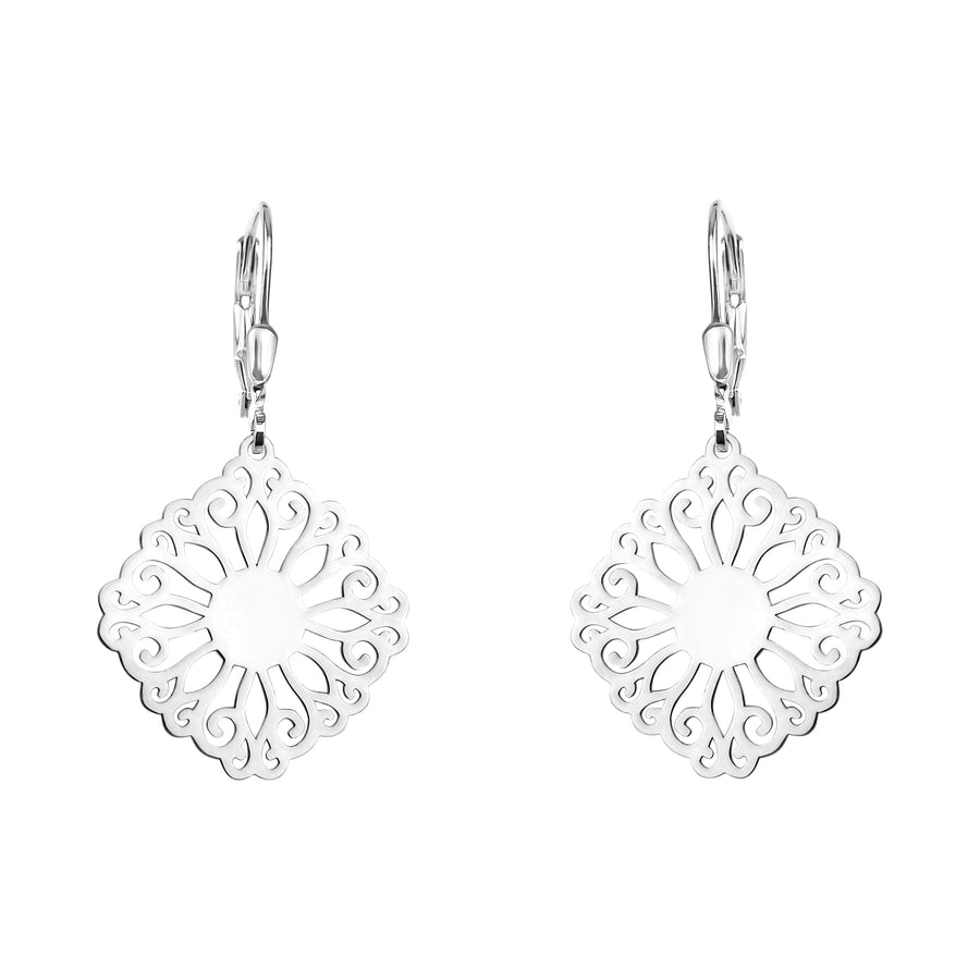 Ornament Ohrhänger in 925 Silber