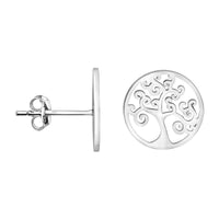 Lebensbaum Ohrstecker in 925 Silber