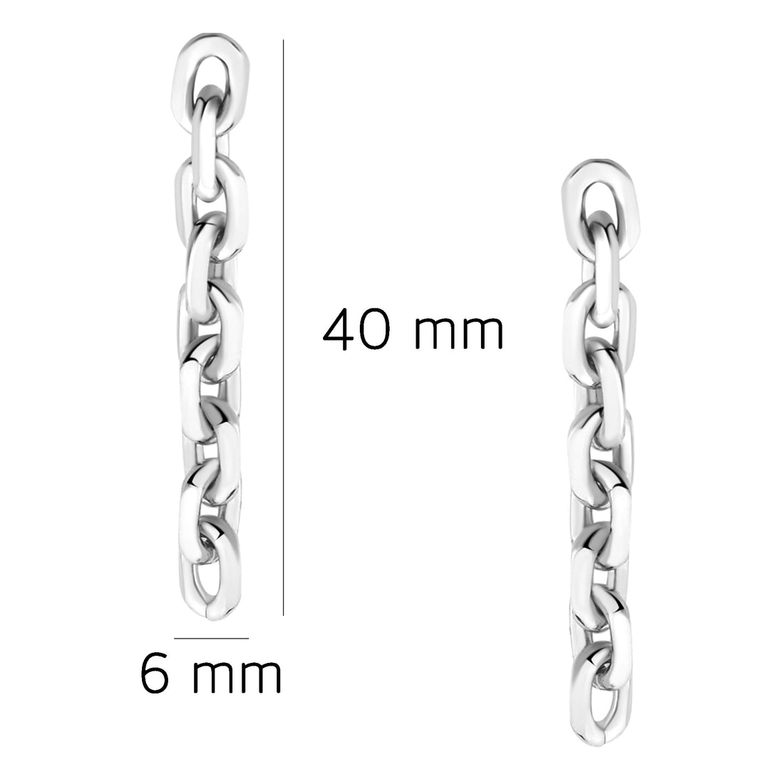 Ankerkette Ohrhänger in 925 Silber