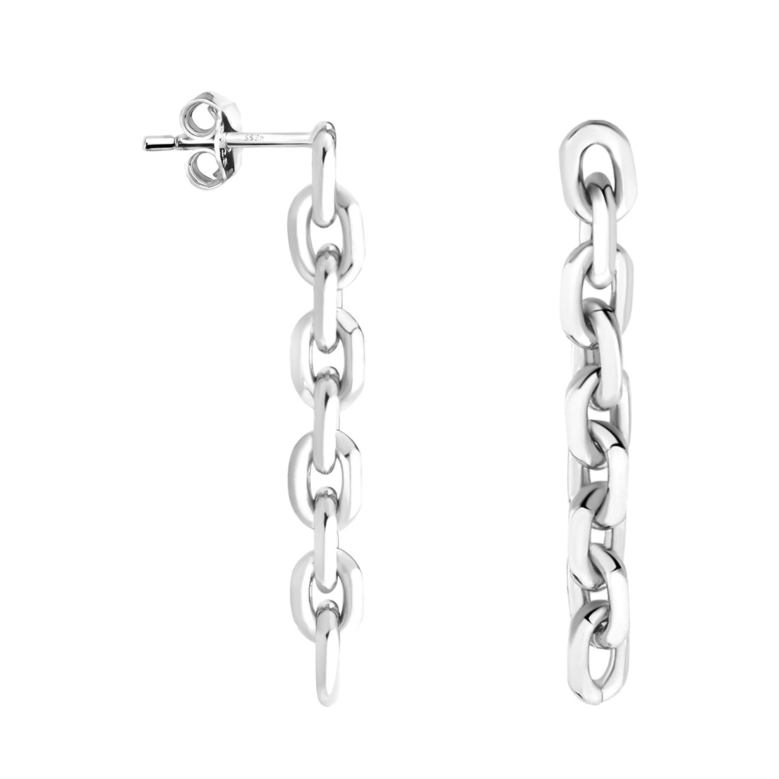 Ankerkette Ohrhänger in 925 Silber