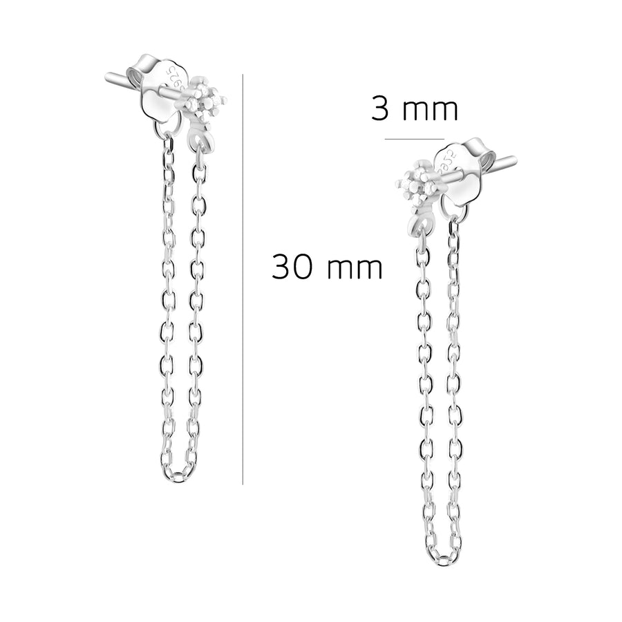 Zirconia Ohrhänger in 925 Silber