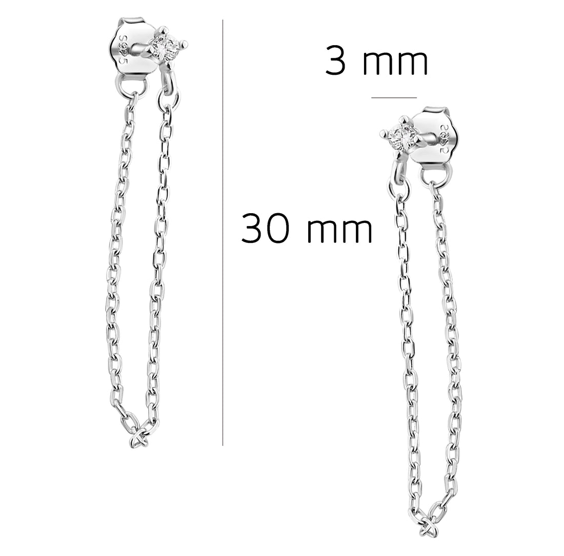 Zirconia Ohrhänger in 925 Silber