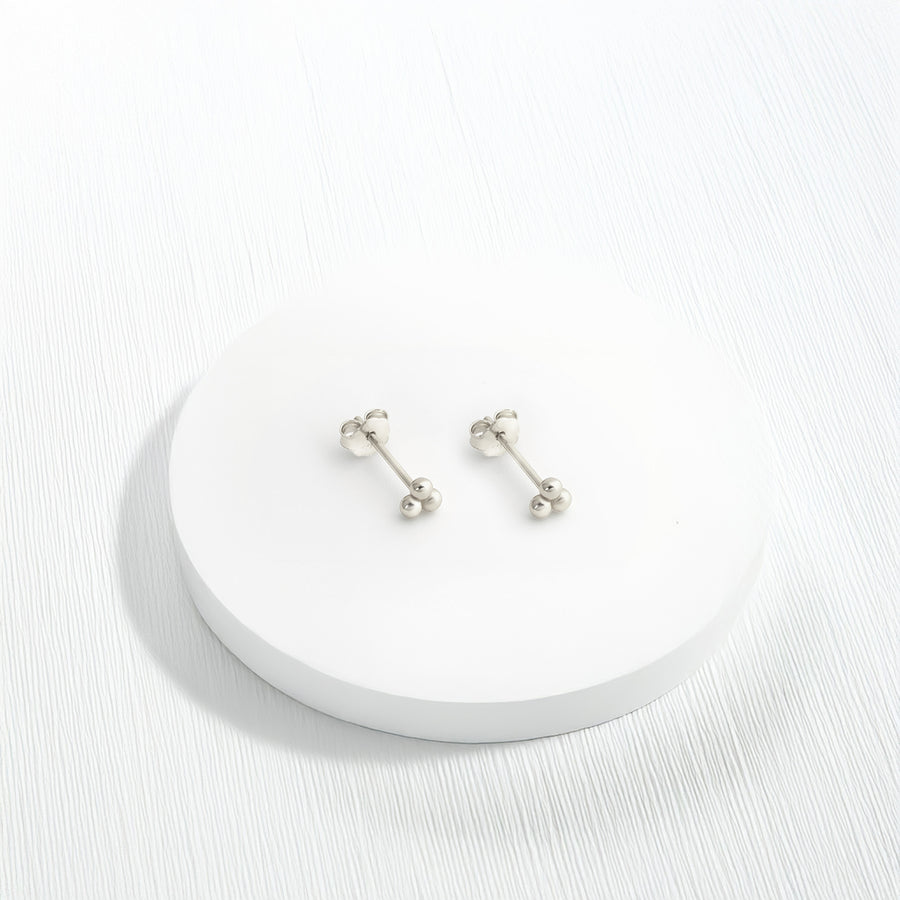 Kugel Ohrstecker in 925 Silber