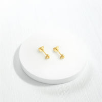 Kugel Ohrstecker in 925 Silber