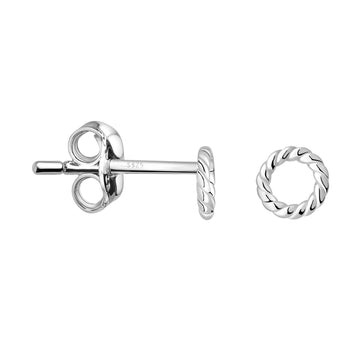 Gebogen Ohrstecker in 925 Silber