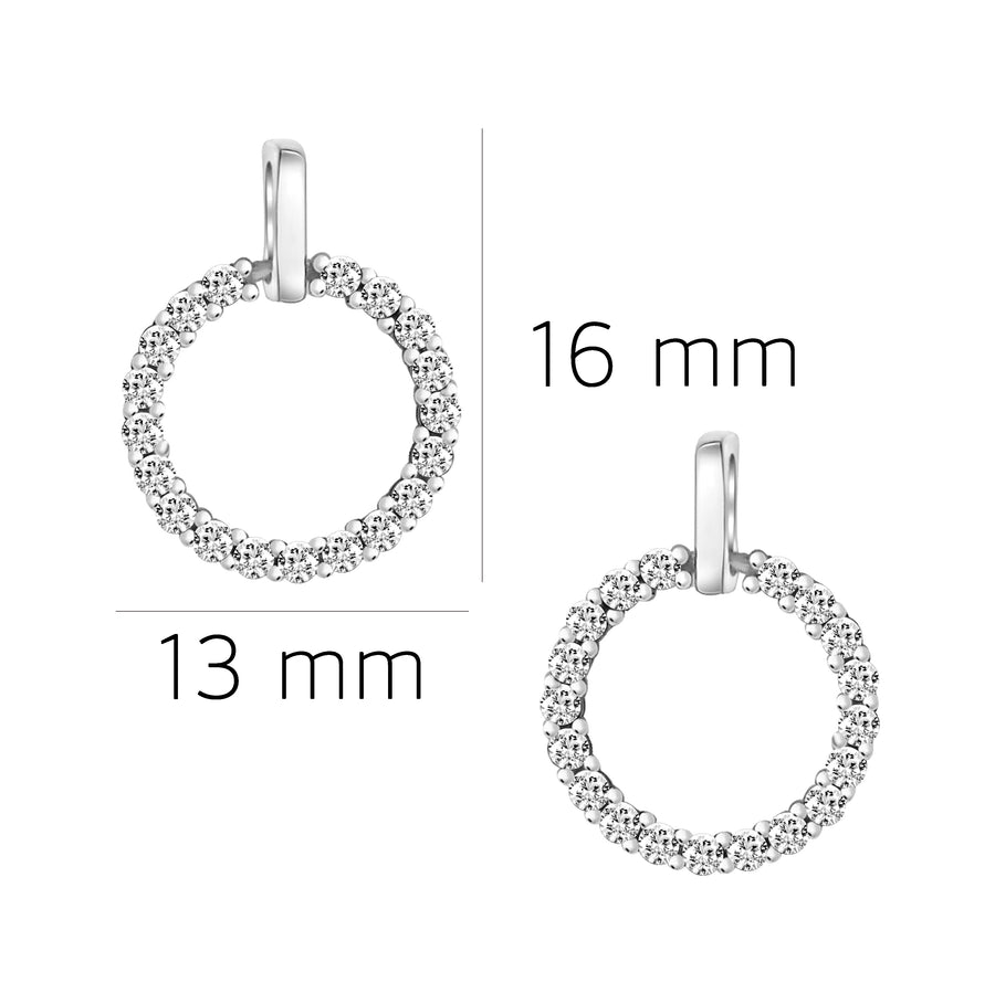 Kreis Ohrstecker in 925 Silber