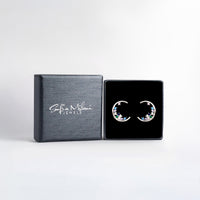 Mond Ohrstecker in 925 Silber