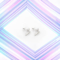 Dreieck Ohrstecker in 925 Silber