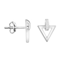 Dreieck Ohrstecker in 925 Silber