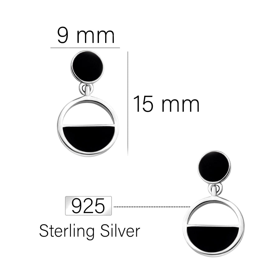 Kreis Ohrhänger in 925 Silber