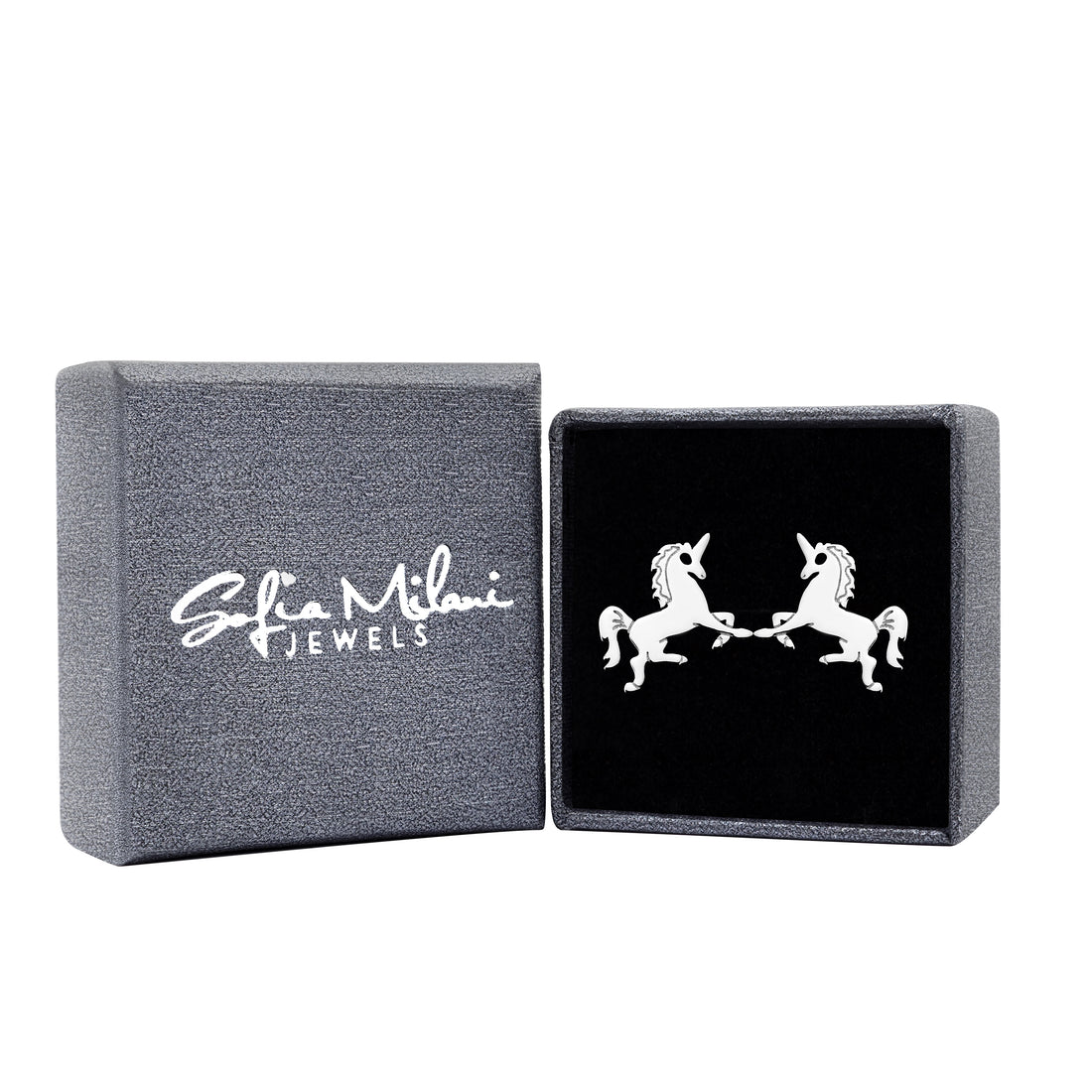 Einhorn Ohrstecker in 925 Silber