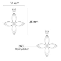 Blume Ohrstecker in 925 Silber
