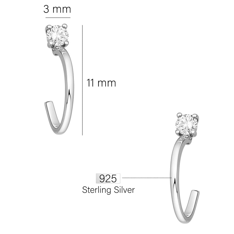 Steck Creolen in 925 Silber