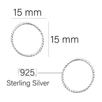 Kreis Ohrstecker in 925 Silber