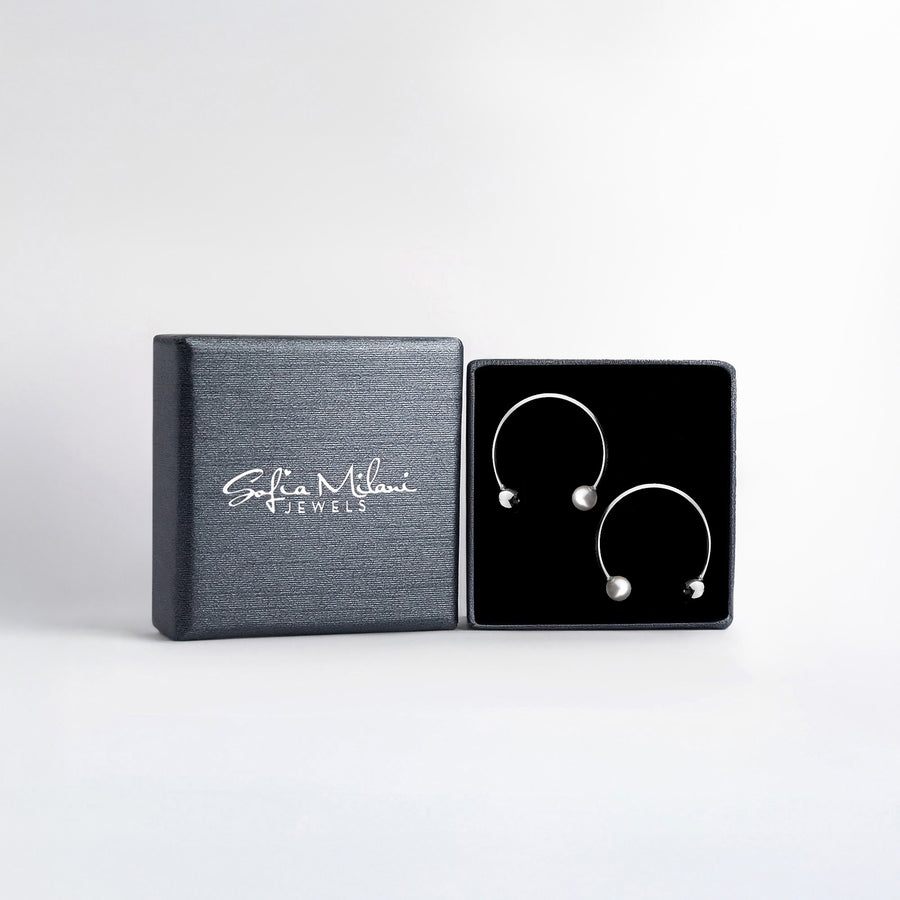 Kugel Ohrstecker in 925 Silber