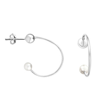 Kugel Ohrstecker in 925 Silber