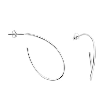 Gebogen Ohrstecker in 925 Silber