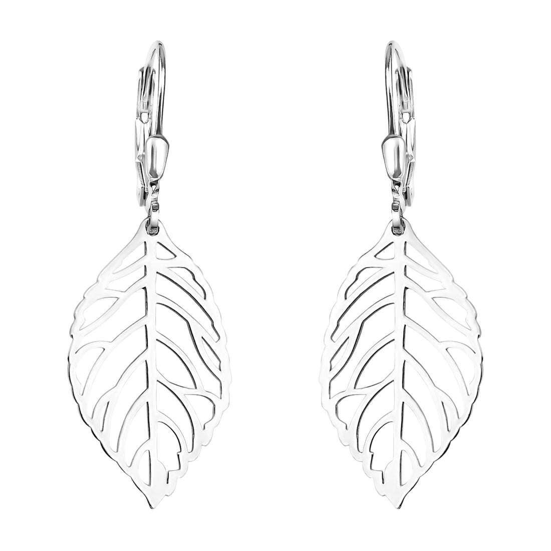 Blatt Ohrhänger in 925 Silber