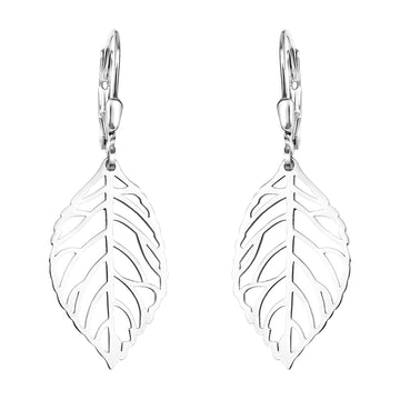 Blatt Ohrhänger in 925 Silber