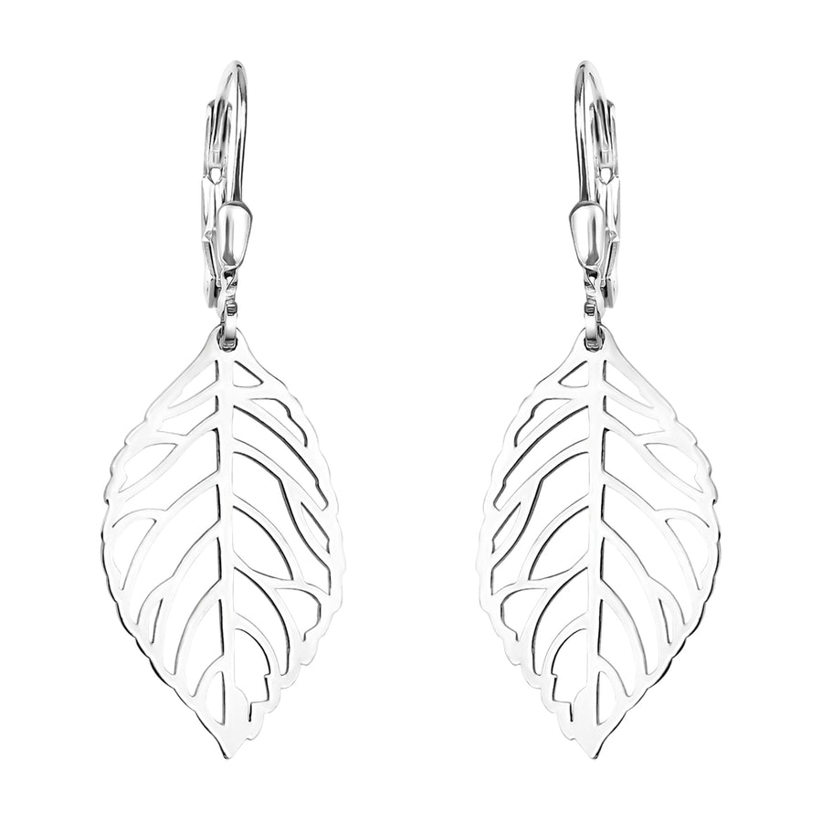 Blatt Ohrhänger in 925 Silber