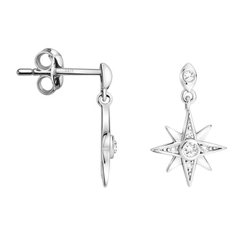 Stern Ohrstecker in 925 Silber