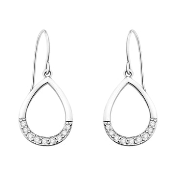 Oval Ohrhänger in 925 Silber