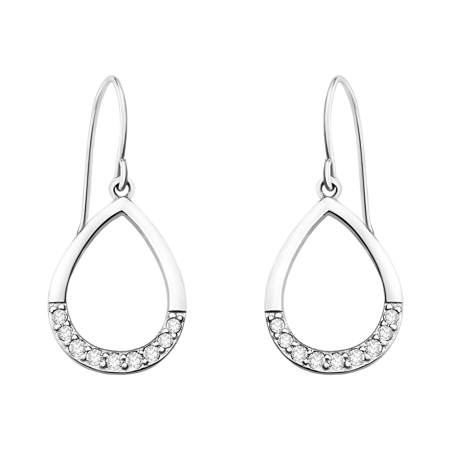 Oval Ohrhänger in 925 Silber