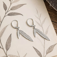Blatt Ohrhänger in 925 Silber