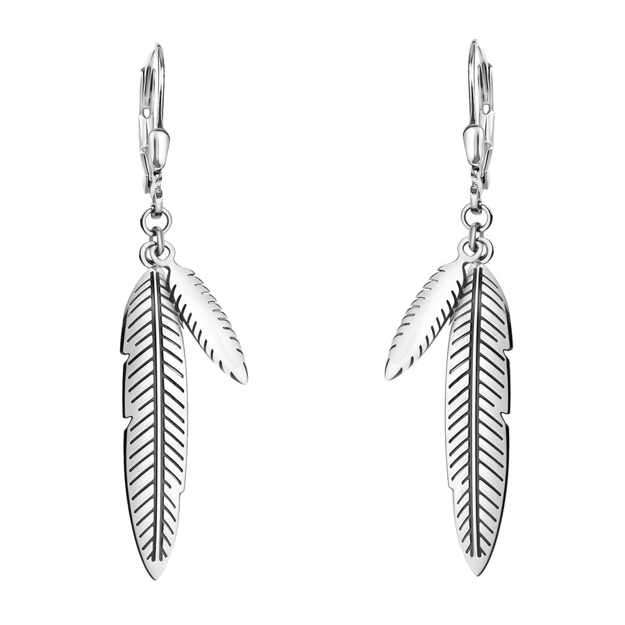 Blatt Ohrhänger in 925 Silber