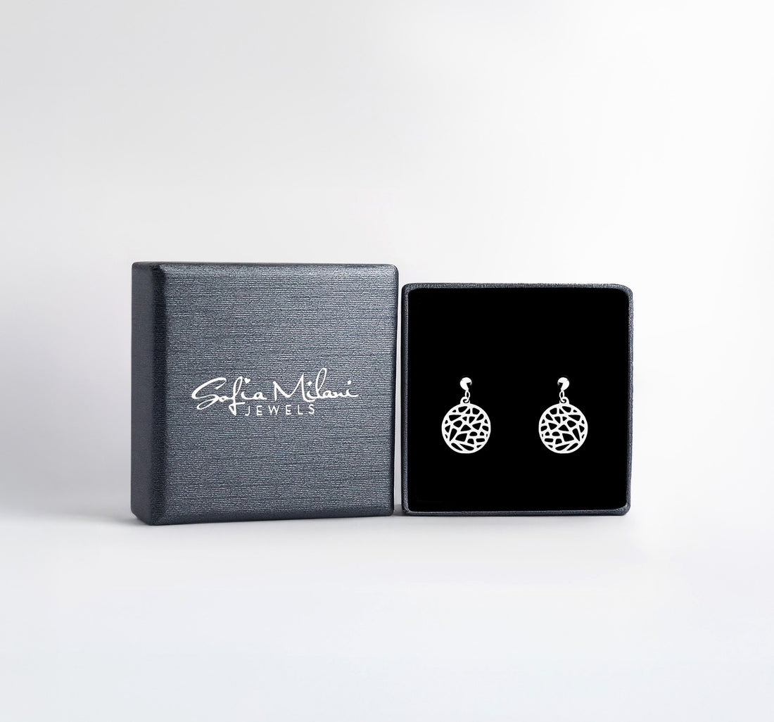 Kreis Ohrstecker in 925 Silber