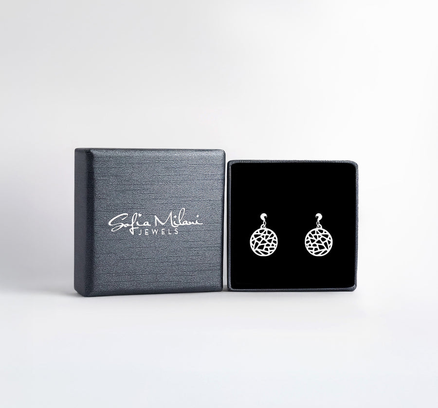 Kreis Ohrstecker in 925 Silber