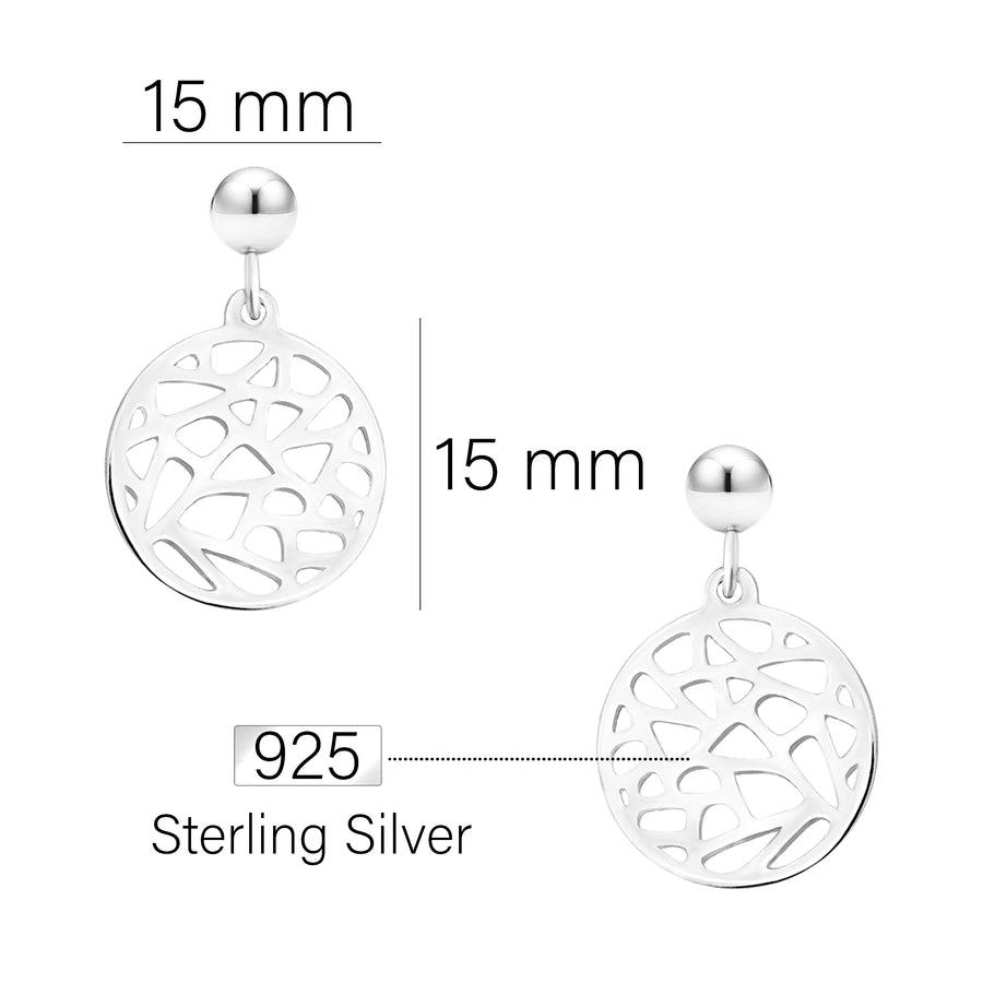 Kreis Ohrstecker in 925 Silber