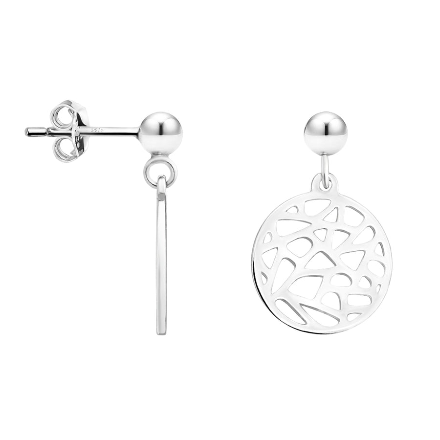 Kreis Ohrstecker in 925 Silber