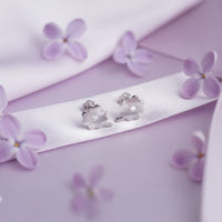 Blume Ohrstecker in 925 Silber