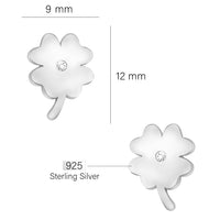 Blume Ohrstecker in 925 Silber