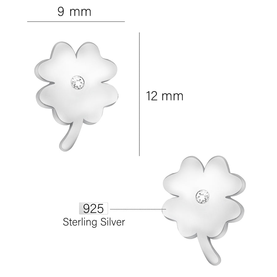 Blume Ohrstecker in 925 Silber