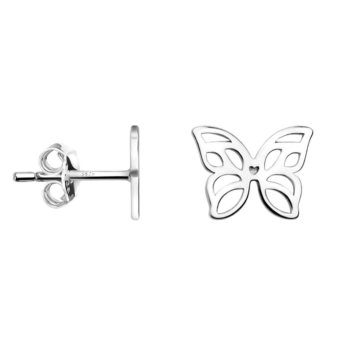 Schmetterling Ohrstecker in 925 Silber