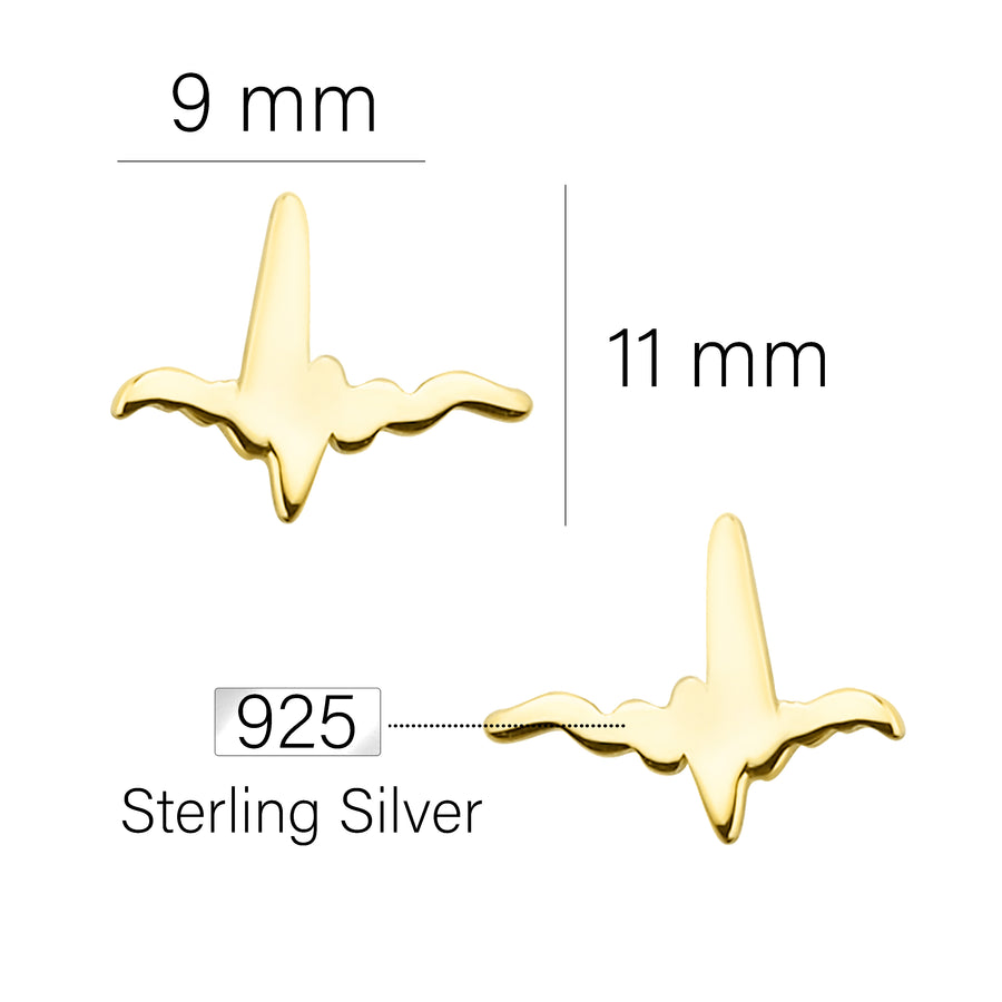 Herzschlag Ohrstecker in 925 Silber