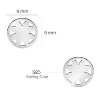 Blume Ohrstecker in 925 Silber