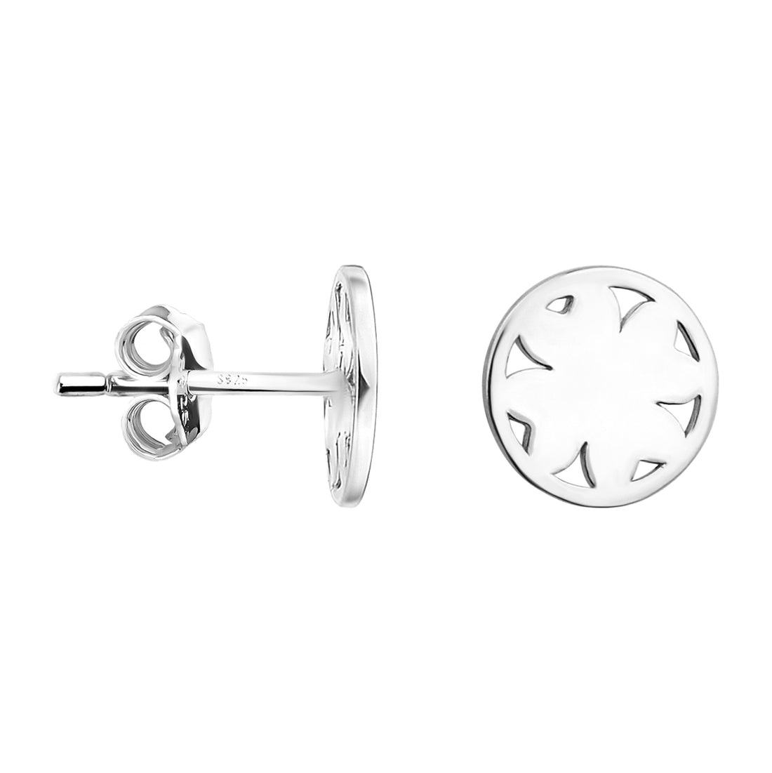 Blume Ohrstecker in 925 Silber