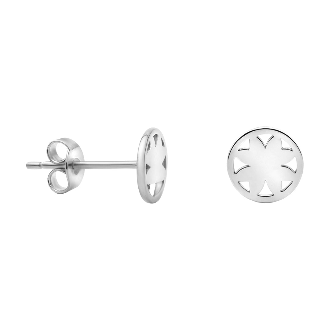 Blume Ohrstecker in 925 Silber