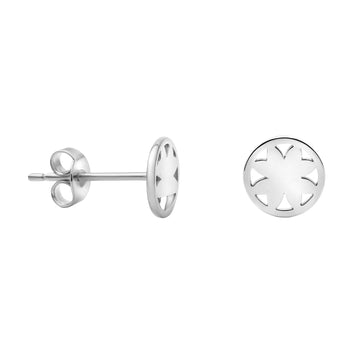 Blume Ohrstecker in 925 Silber