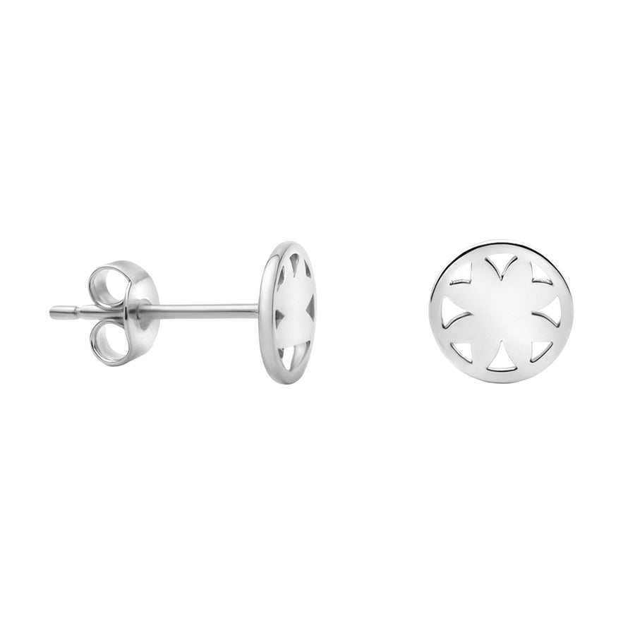 Blume Ohrstecker in 925 Silber